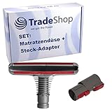 Trade-Shop Set: Matratzendüse + Zwischen-Adapter kompatibel mit Dyson DC26 DC27 DC29 DC29T2 DC32 DC33c DC36 DC37 DC37c DC38 DC40 DC41 DC55 Dyson Ball