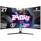 Amzfast Curved Gaming Monitor 27 Zoll, 240Hz(DP), FHD(1920x1080), sRGB 130%,...