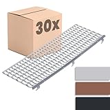 INEFA 30x Laubfangstreifen-Set Dachrinnen Laubschutz 100cm, NW100-150...