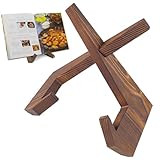 MeoZynxadril Kochbuchhalter, Buchständer aus Holz, Kochbuchständer, Buchhalter...