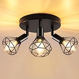 GeyouLux Deckenstrahler 3 Flammig Deckenlampe LED Deckenleuchte Schwenkbar 350°...