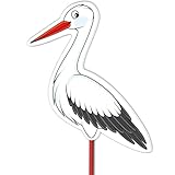 Storch zur Geburt Baby I 105 cm Geburtsstorch I wetterfest für draußen I Inkl....