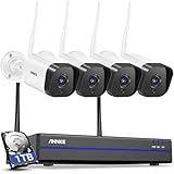 ANNKE 3MP WLAN Überwachungskamera Set Aussen, 10CH 5MP NVR mit 4X 3MP WiFi...