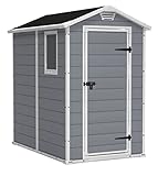 Keter Manor 4x6S Gartenhaus wetterfest 3.8m³, Kunststoff, Outdoor, Außenmaße:...
