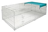 Kerbl Freilaufgehege mit Ausbruchsperre (Maße 230x115x70 cm, Gitterabstand 3...