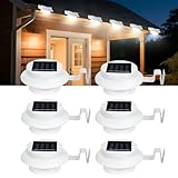 NEWNEN [6 Stück] Dachrinnen Solarleuchten Wasserdichte Solar Garten Wandleuchte...