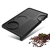 Anhow Tampermatte, Siliko Kaffee Matte mit Doppelloch Espresso Tamping Corner...