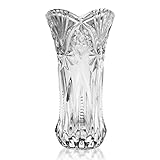 Kurtzy Kristall Blumenvase Große Vase 29 cm - Moderne Melodia Zylinder Kristall...