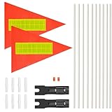 HIQE-FL Kinderfahrradfahne,2-Set Sicherheitswimpel Verstellbare,Fahrradanhänger...