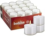 bolsius Genuine Tea Light Candles in Clear Holder Cups Bulk 48 Set. Long Burning...