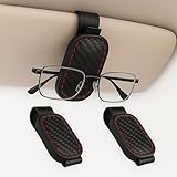2 Stück Brillenhalter für Auto: Magnetischer Brillenhalter Auto aus Leder für...