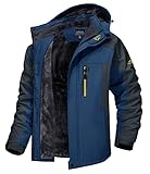 MAGCOMSEN Winterparka Herren Gefüttert Snowboardjacke Ski Jacke Softshell...