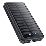 Pxwaxpy Power Bank 30800mAh, Solar Powerbank USB-C 15W PD 3.0A Schnellladung, 3...