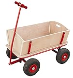 Bollerwagen Holz Kinder Luftreifen 100kg für alle Gelände geeignet...