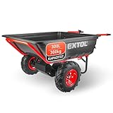 Extol Premium elektrische Schubkarre mit Akku I 300L Mulde & 300kg Traglast I...
