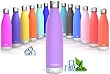 Zounich Premium Edelstahl Trinkflasche-350ml,500ml,650ml,Sport Auslaufsicher,Bpa...