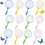 JazRvr 12 Stück Kescher Kinder, Fischernetz Kinder, Schmetterlingsnetz für...