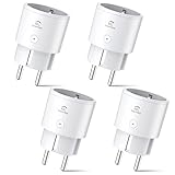 Alexa Steckdose 4er Pack, EIGHTREE Smart WLAN Steckdose mit Strommessung,...