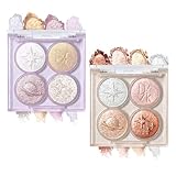 BelleFlair 2 Stück Glitzer Lidschatten Palette, Holografischer Duochrome Eye...