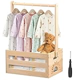Holz Babyparty Geschenk Korb Kleiderschrank Baby Aufbewahrungskorb mit Griff...