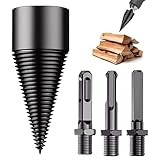 SUNYOK 32mm Brennholz Bohrer mit 3 Bohrgriffe, Vierkant Sechseck Runde,...