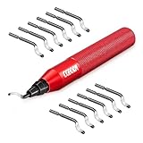 CGBOOM Entgrater Werkzeug mit 12 Stück HSS Ersatzklingen, 360 ° Rotierender...