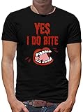 TShirt-People Yes I do bite T-Shirt Herren L Schwarz