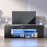 Cozy Castle TV Schrank Hochglanz für Fernseher bis zu 65 Zoll, TV Lowboard mit...