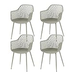 buybyroom Gartenstühle 4er Set, Garten Sessel Outdoor, Gartenstuhl Kunststoff...