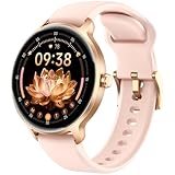 Smartwatch Damen Rund, 1.27' AMOLED Smart Watch mit Telefonfunktion, Fitnessuhr...