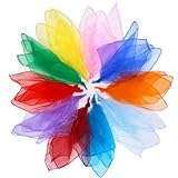 Yulado Chiffontücher Jongliertücher,30 Pcs Bunte Tücher For Kindergarten...