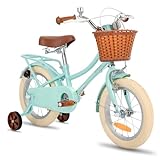 STITCH MANCHI 12 Zoll Kinderfahrrad mit Korb & Stabilisatoren für 2-4 Jahre...