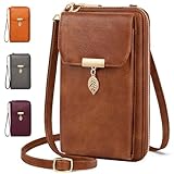 VOBUKE Handytasche mit Geldbörse zum Umhängen RFID Schutz Handy Tasche Damen...