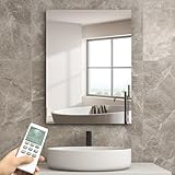 Infrarotheizung Spiegel mit Thermostat 450 Watt - Spiegelheizung Infrarot -...