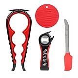 Glasöffner & Flaschenöffner für Senioren und Arthritis, 5-in-1 Deckelöffner...