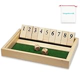 Shut The Box Spiel 2-Spieler, Holz Brettspiel Holz Mathematik Traditional Pub...