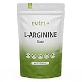Nutri + L-Arginin Base Pulver 500 g hochdosiert + vegan - pflanzlich durch...