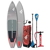 FANATIC RAY AIR SLT 11,6 SUP 2025 Grey/red inkl. Pure Adjustable 3-Piece Paddel