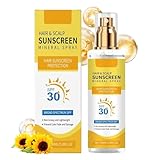 Kopfhautschutzspray Sonnenschutz LSF 30+, Haar Kopfhaut Sonnenschutz Mineral...