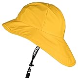 AWHA Südwester Regenhut gelb/Unisex - wasserdichte Mütze mit breiter Krempe...