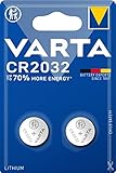 VARTA Batterien Knopfzelle CR2032, 2 Stück, Lithium Coin, 3V, kindersichere...
