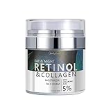 Retinol Creme für das Gesicht, Feuchtigkeitscreme Gesicht, Tag & Nacht...