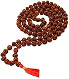 TEJVIJ AND SONS 10mm rudraksha japa mala 108 perlen original rudraksha...