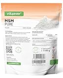 MSM Pulver - 1,1 kg (1100g) - 99,9% reines kristallines Methylsulfonylmethan -...