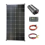 solartronics Komplettset 1x130 Watt Solarmodul 600 Watt Wandler Laderegler...