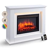 BALDERIA Baldur Elektrokamin - Standkamin mit Heizung bis 2000W,...