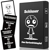 SCHISSER Karten Trinkspiel, Kartenspiele für Erwachsene, Partyspiele für...