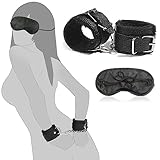 BDSMYOU Handschellen Sex Bett Plüsch & Augenmaske,Bondageset Fessel...