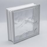 Basic Glasbaustein Wolke klar glänzend 24x24x8 cm - 4 Stück
