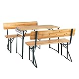 Stagecaptain BBDL-119 NT Hirschgarten Bierzeltgarnitur mit Lehne für Balkon -...